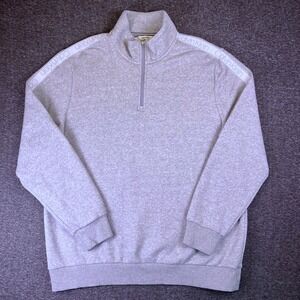 Calvin Klein Sweater Mens‎ XL Gray Pullover Soft Touch Fleece Logo 1/4 Zip Golf